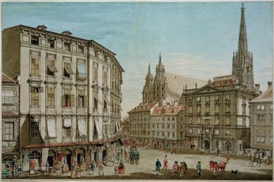 The Stock-im-Eisen-Platz in Vienna by Carl Schütz