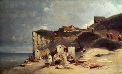 Bathing Women at the Sea near Dieppe I by Carl Spitzweg