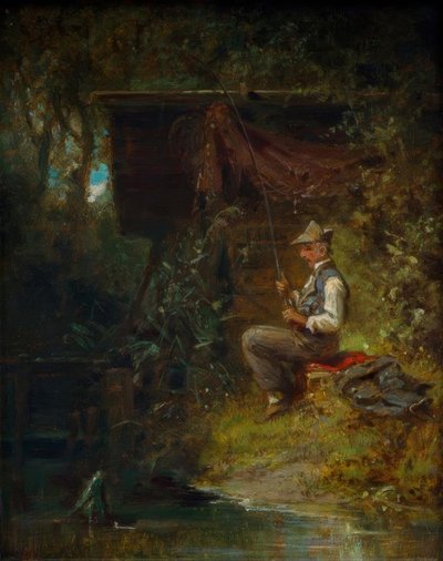 The Angler by Carl Spitzweg