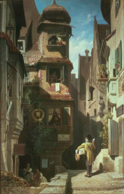 The Postman in Rosental by Carl Spitzweg