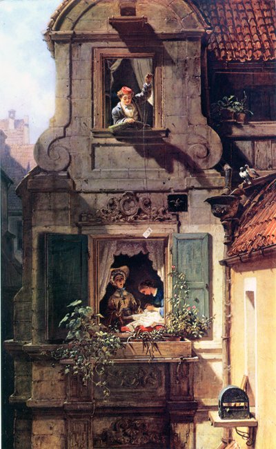 The Intercepted Love Letter by Carl Spitzweg