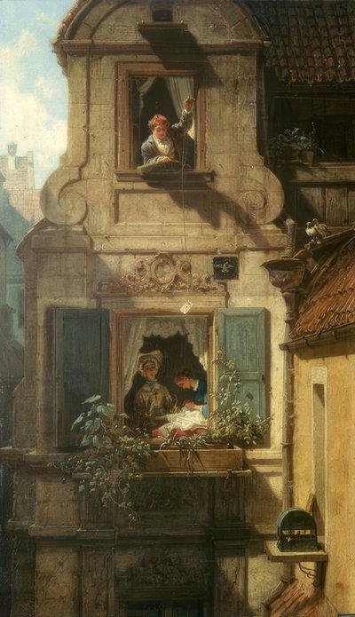 The Intercepted Love Letter by Carl Spitzweg