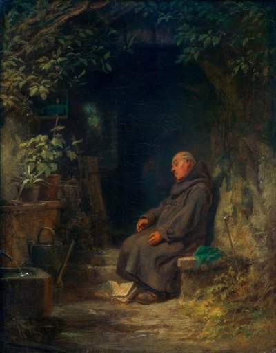 Sleeping Old Hermit by Carl Spitzweg