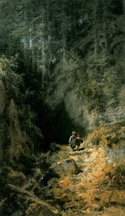 Schoolchildren in the Forest by Carl Spitzweg