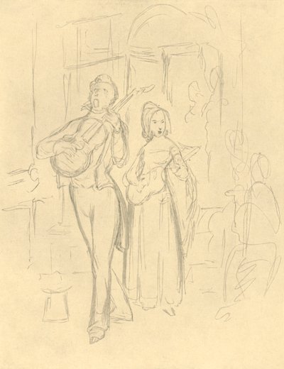 Street Singer by Carl Spitzweg
