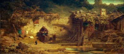 Knitting Hermit by Carl Spitzweg