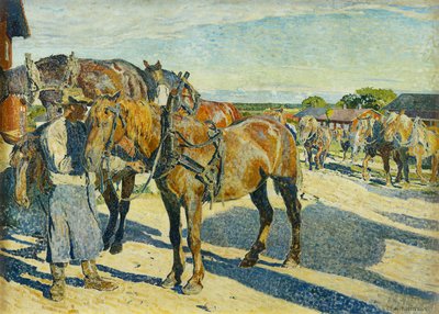 At the Stableyard by Carl Wilhelm Wilhelmson