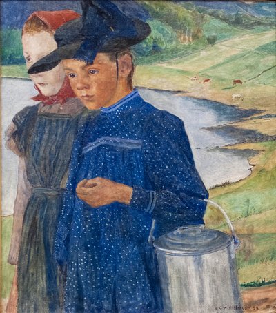 Two Girls on the Road by Carl Wilhelm Wilhelmson