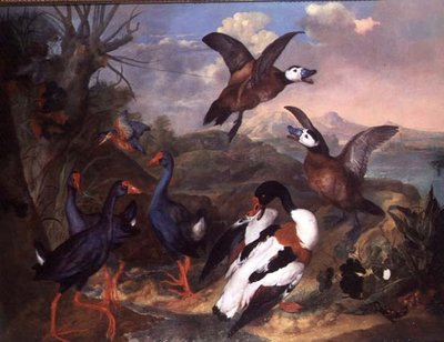 Birds in a Landscape by Carl Wilhelm de Hamilton