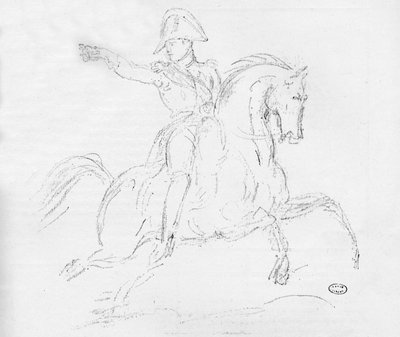Napoleon on Horseback by Carle Vernet