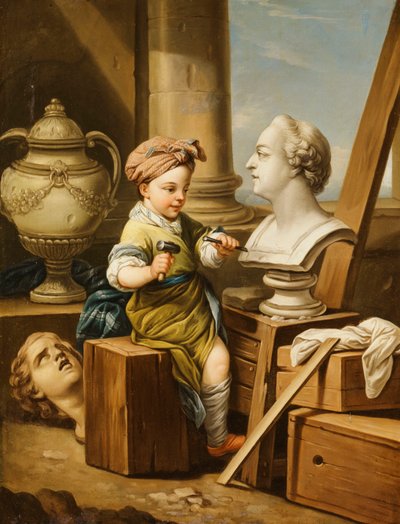 The Four Arts - Sculpture by Carle van Loo