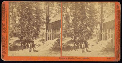 Group at Glacier Point, Yosemite by Carleton Watkins