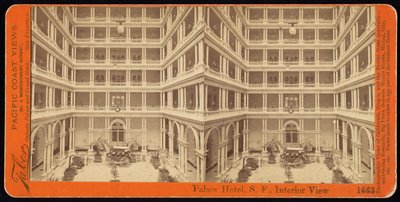 Palace Hotel, S.F., Interior View by Carleton Watkins