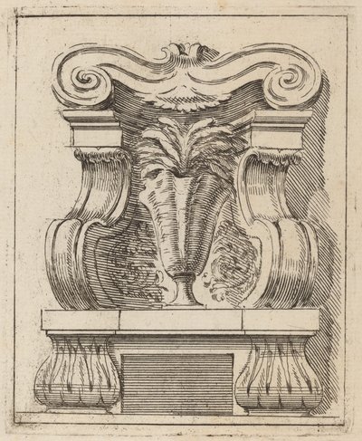 Architectural Motif with a Vase by Carlo Antonio Buffagnotti