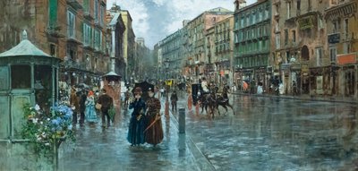 Naples via Toledo: It Looks Like Rain by Carlo Brancaccio