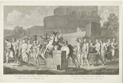 Procession of Men with War Booty by Carlo Faucci