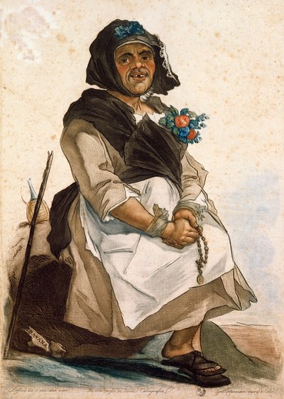 La basana (woman sloppy and disheveled) by Carlo Lasinio