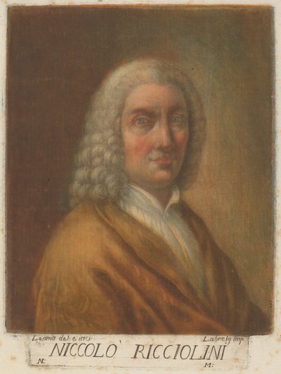 Niccolo Ricciolini, 1789 by Carlo Lasinio