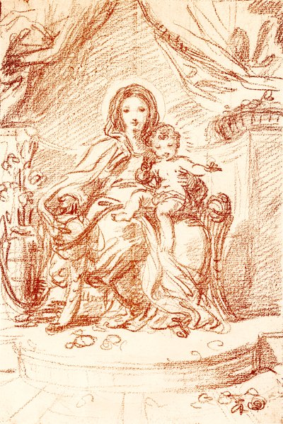 Madonna Study by Carlo Maratta or Maratti