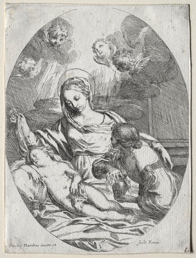 Madonna and Child with the Magdalen by Carlo Maratta or Maratti