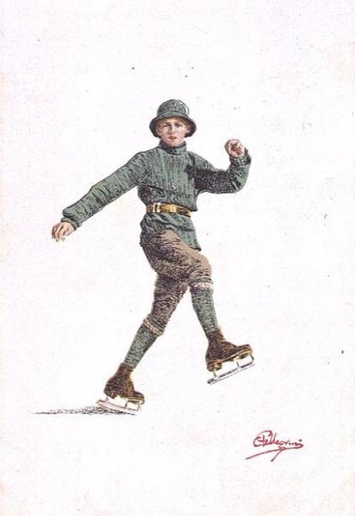 Lone Man Skating by Carlo Pellegrini
