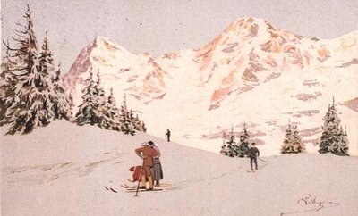 Snowscene at Wengen by Carlo Pellegrini