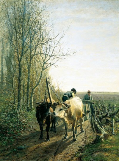 Anticipated Tax (Oxen Hitched to the Wagon) by Carlo Pittara