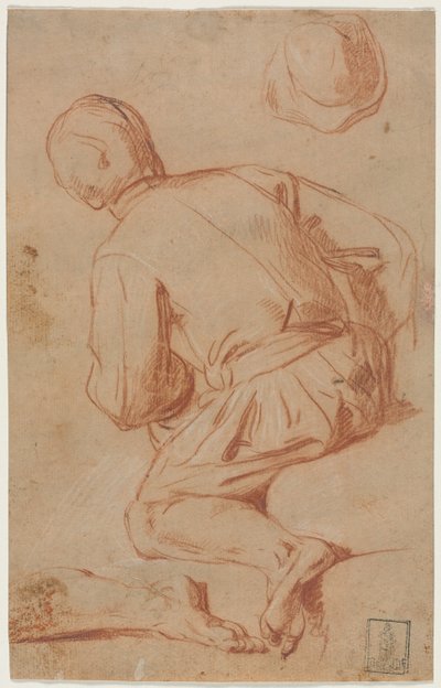 Rear View of Seated Man by Carlo Vimercati