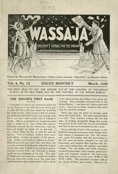 Issue of Wassaja, Vol. 4, No. 12 by Carlos Montezuma