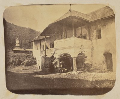 The Holy Monastery of Cozia by Carol Szathmari