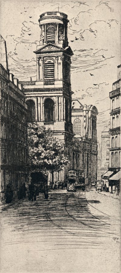The Church of St Sulpice, 1915 by Caroline Helena Armington