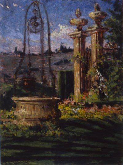 In the Gardens of the Villa Palmieri by Carroll Beckwith