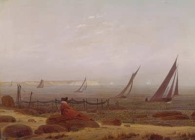 Woman by the Sea. Around 1818 by Caspar David Friedrich