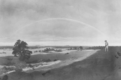 Landscape with Rainbow by Caspar David Friedrich