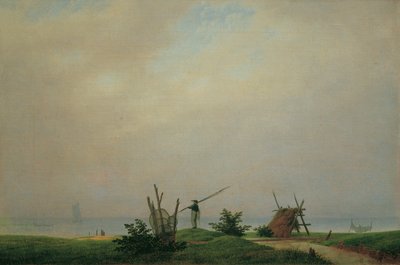 Seashore with Fisherman by Caspar David Friedrich