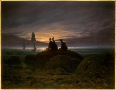 Moonrise Over the Sea by Caspar David Friedrich