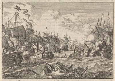 Battle of Solebay, 1672 by Caspar Luyken