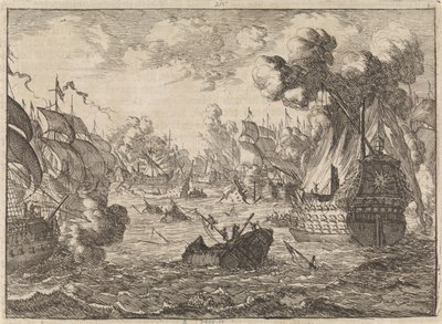 Battle of Cape La Hogue, 1692 by Caspar Luyken