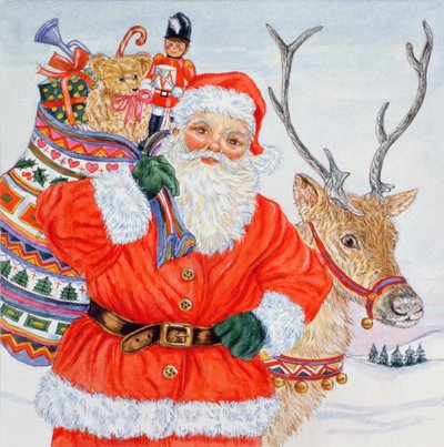 Father Christmas and His Reindeer by Catherine Bradbury