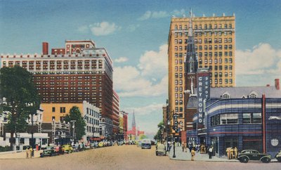 Broadway Looking East, 1942 by Caufield and Shook