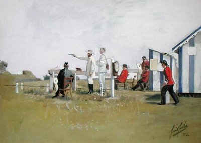 The Pistol Range, Bisley Camp by Cecil Cutler