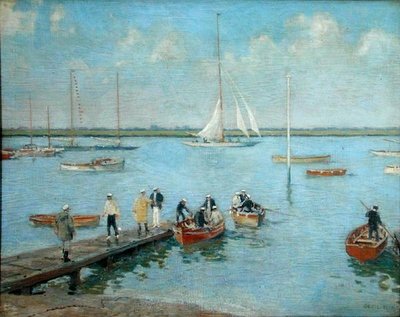 Boat Sailors by Cecil King