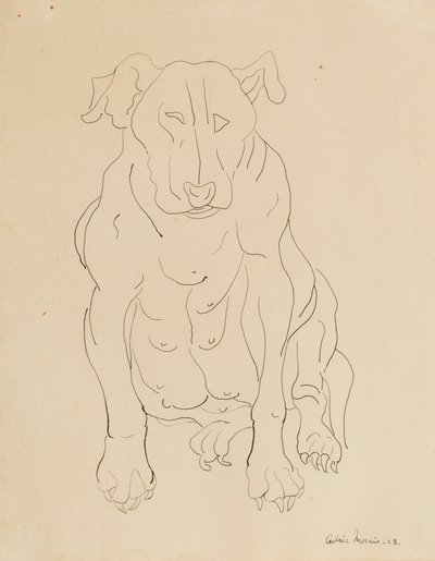 Nancy Morris’s bull dog by Cedric Morris