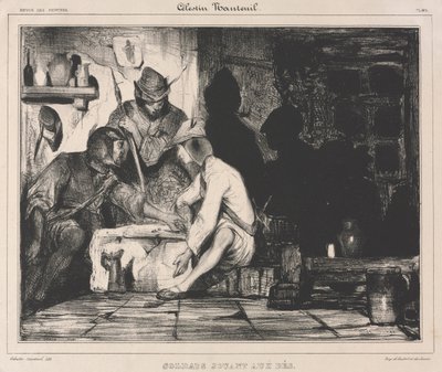Soldiers Playing Dice by Celestin Francois Nanteuil