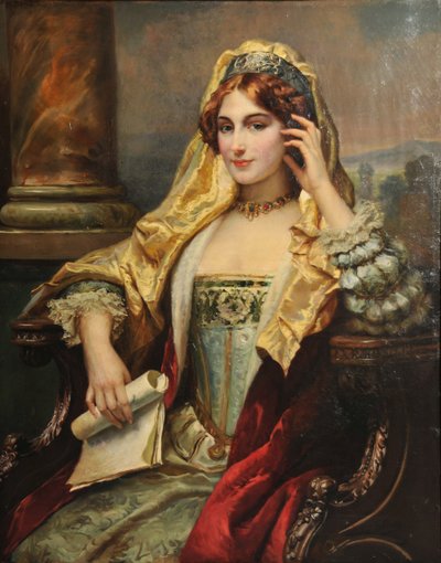Meditation, 1880 by Cesare Agostino Detti