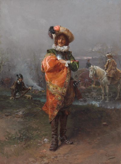 A Gentleman in a Cloak by Cesare Auguste Detti