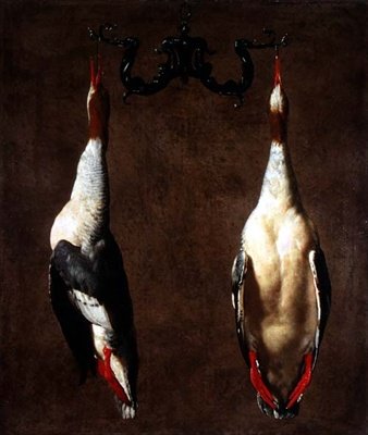 Two Wild Ducks Hanging by Cesare Dandini