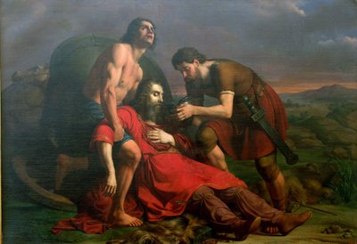 Polystratos and the Dying Darius, 1837 by Cesare Masini