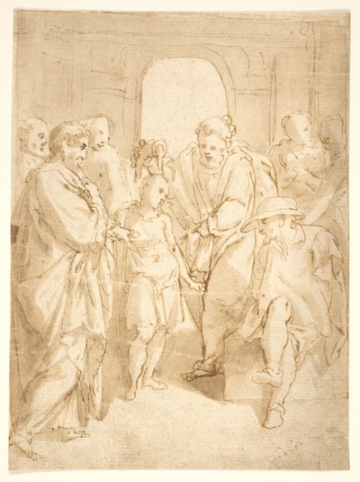 David anointed by Samuel by Cesare Nebbia