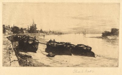 Mud Boats on the Thames by Charles A. Platt